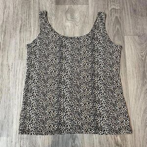 vintgage Under Silk 100% silk tank top cheetah animal print size xl y2k 90s
